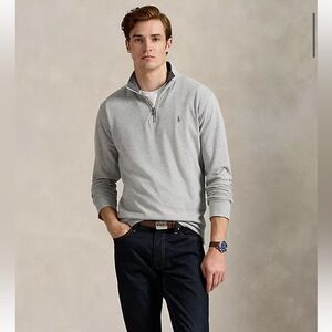 Polo Ralph Lauren Luxury Jersey Quarter-Zip Pullover - EUC Sz XL